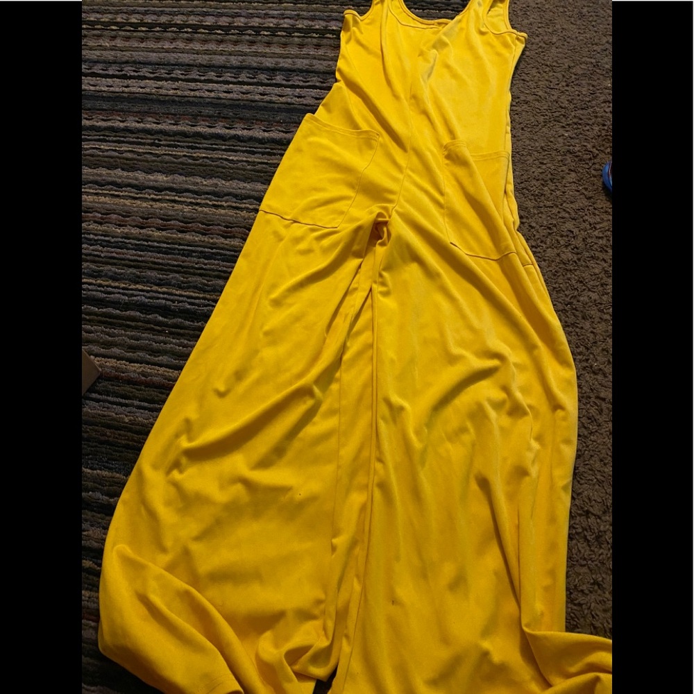 Yellow romper pants / body suit